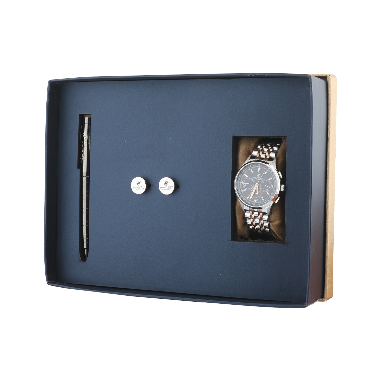 Beverly Hills Polo Club Men’s Multifunction Watch with Dark Blue Dial – BP3556X.590