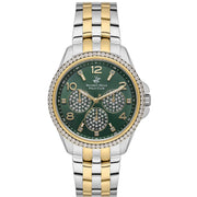 ساعة بيفرلي هيلز بولو كلوب النسائية التناظرية ذات الميناء الأخضر – BP3572C.270