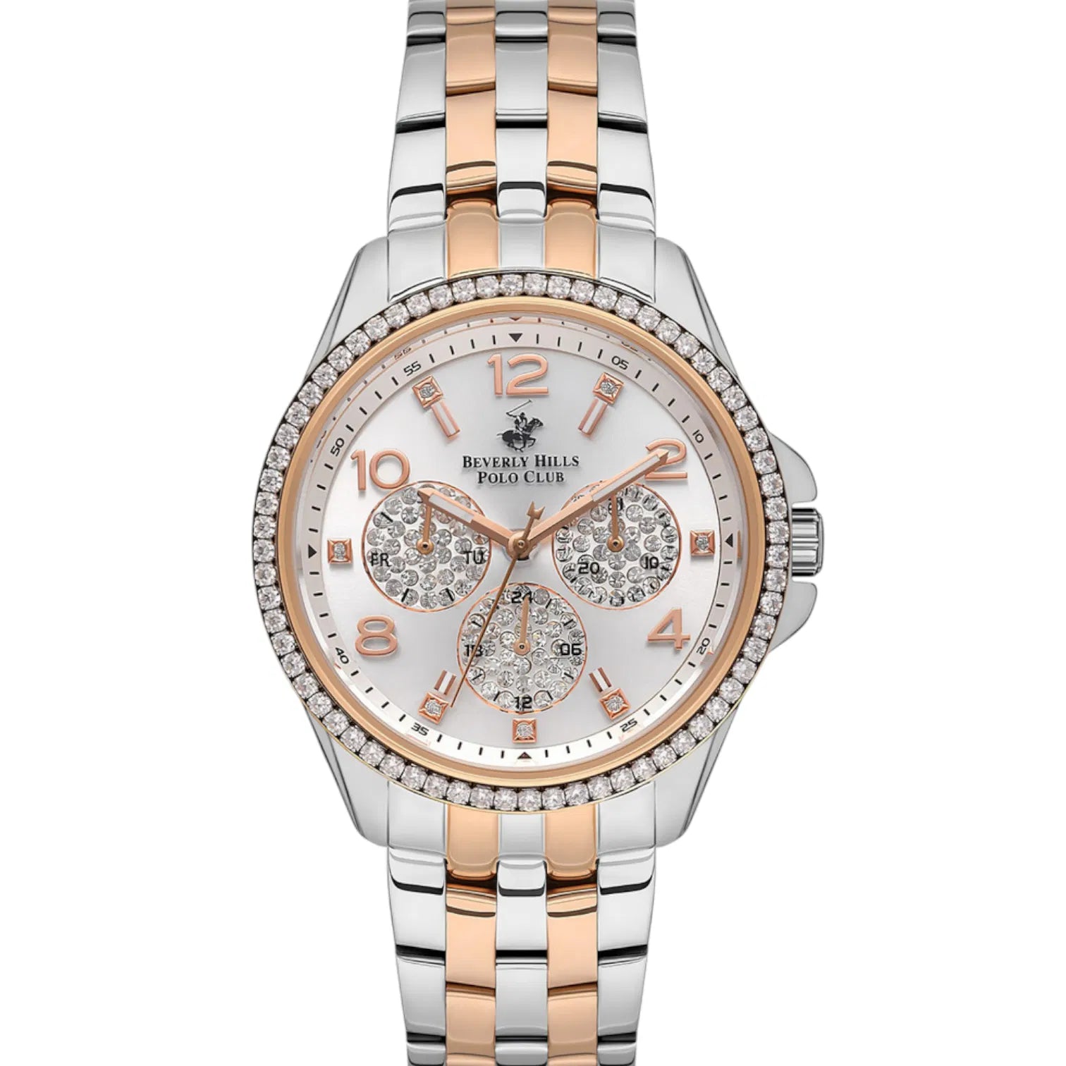 ساعة بيفرلي هيلز بولو كلوب النسائية التناظرية بمينا فضية - BP3572C.530