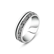 Men's 925 sterling silver ring with an Arabic design