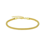 Gold-Plated 925 Silver Mesh Bracelet