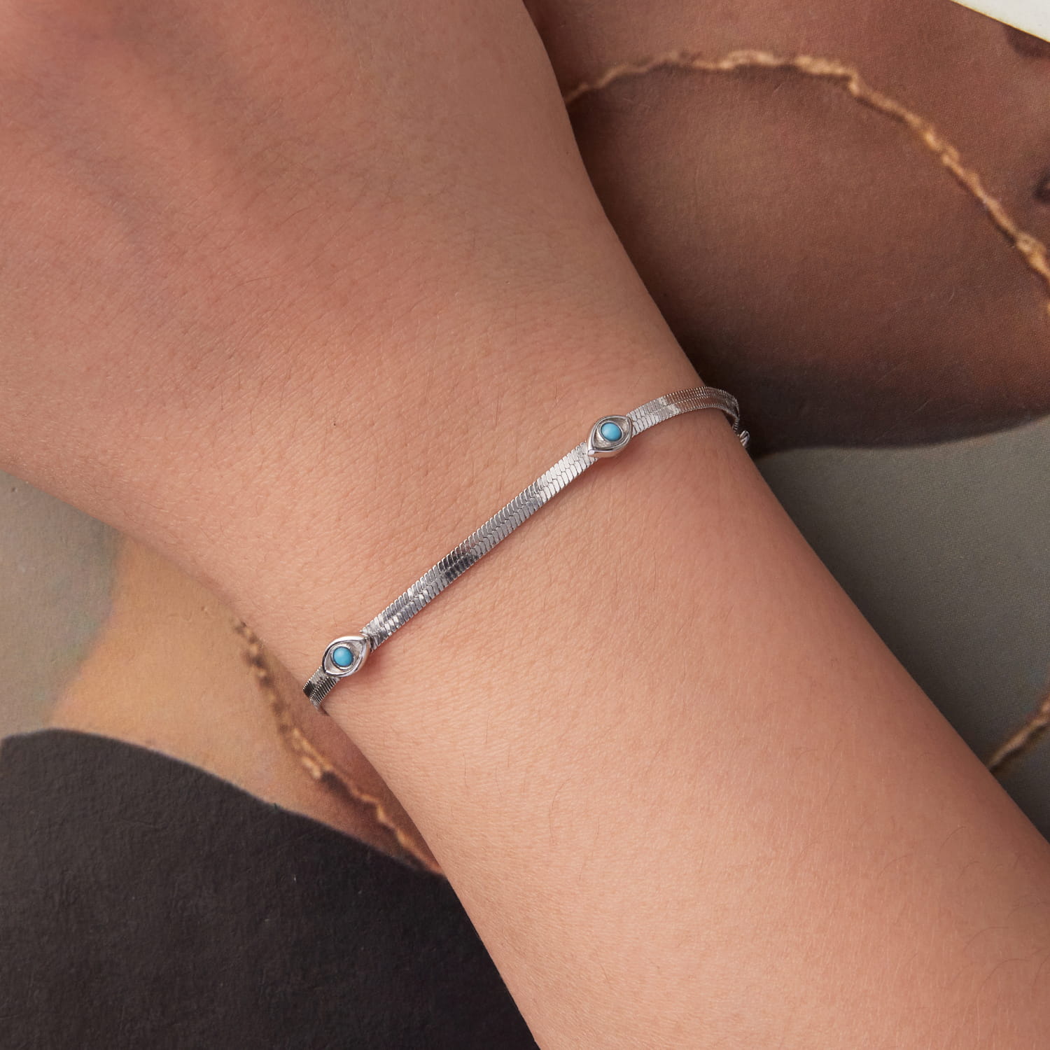 Blue Eyes 925 Silver Bracelet