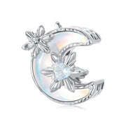 Snow Moon Charm - 925 Sterling Silver