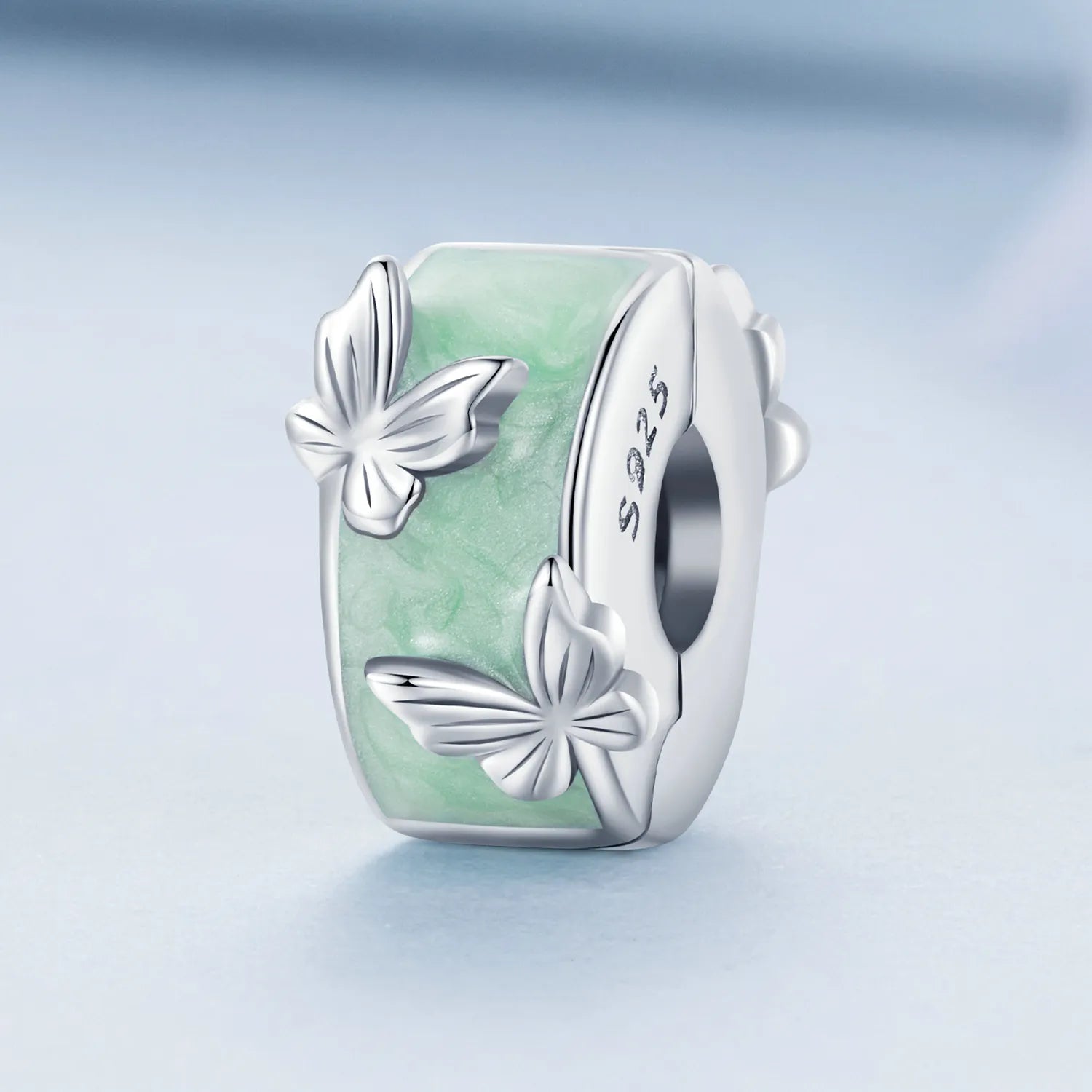 Raised Butterflies 925 Silver Charm