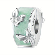 Raised Butterflies 925 Silver Charm