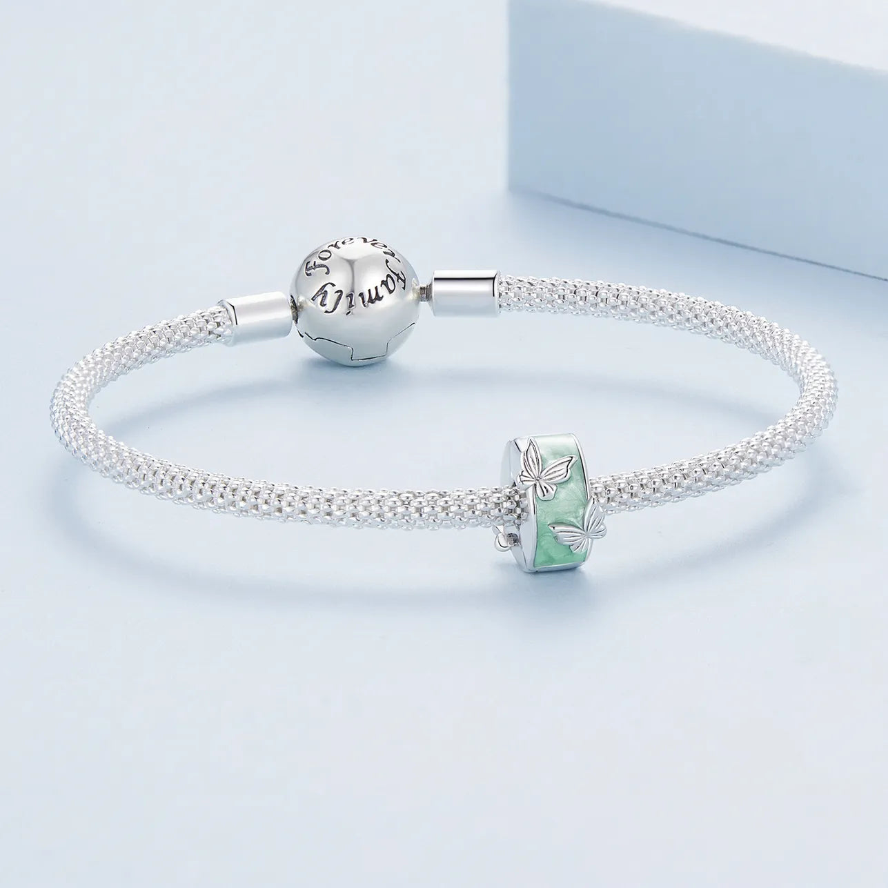 Raised Butterflies 925 Silver Charm