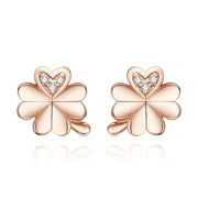 حلق فضة عيار 925 علي شكل زهره