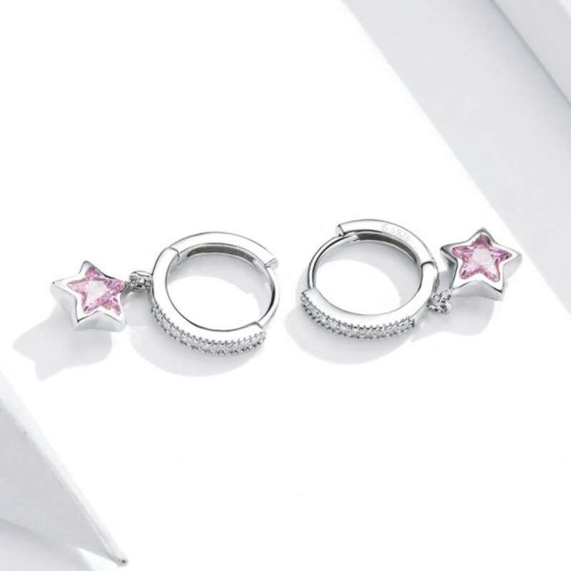 BSE414 - حلق فضة عيار 925 علي شكل نجمه