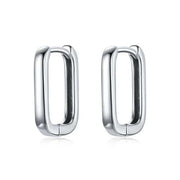 BSE478 - حلق فضة عيار 925 علي شكل مستطيل