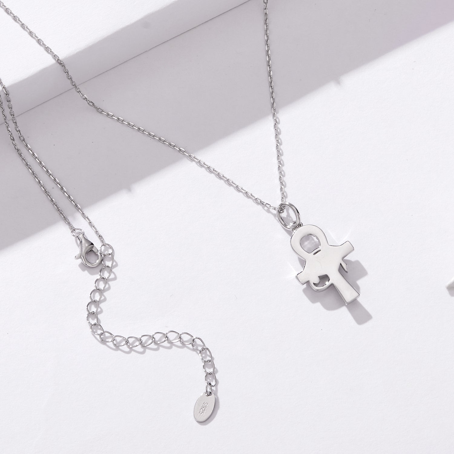 925 Silver Ancient Egyptian Ankh Necklace with the Eye of Horus and Zircon Stones