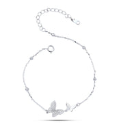 Zircon Butterfly 925 Silver Bracelet