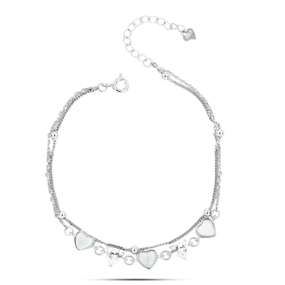 Heart 925 Silver Bracelet