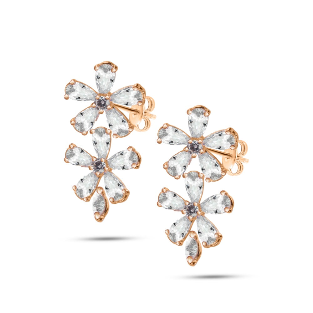 Zircon Flower Earring