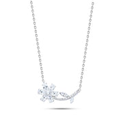 BXNZ021 - 925 Sterling Silver Rose Necklace