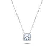 BXNZ028 - 925 Sterling Silver Necklace Adorned with Sparkling Zircon Stones