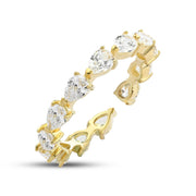 Shiny Zircon 925 Silver Ring