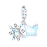 دلاية انسيال علي شكل فراشة الثلج فضة عيار 925