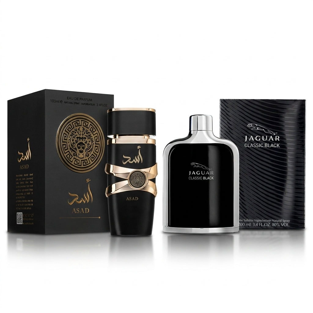 Predator Bundle – Lattafa Asad & Jaguar Classic Black for Men