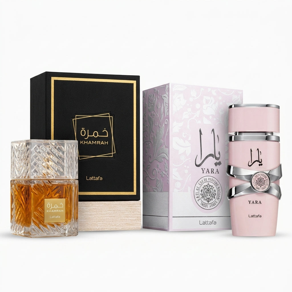 Lattafa Signature Bundle – Khamrah & Yara (100 ml + 100 ml)