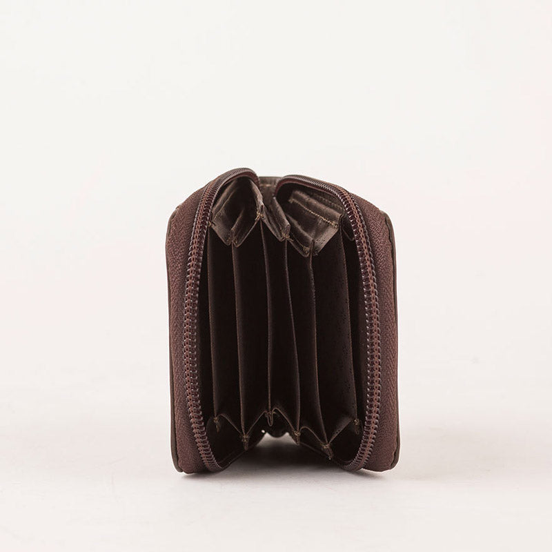 C1141N- حافظة كروت جلد طبيعي من سيفن كيه للرجال , بني