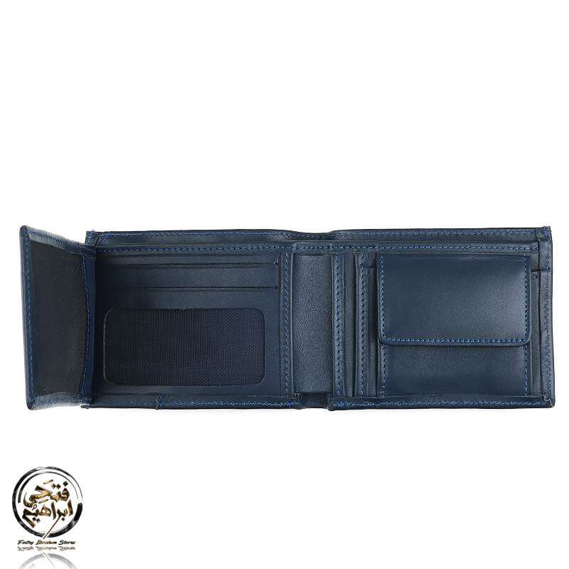 Seven K Men's Genuine Leather Coin Pocket Wallet, Blue
