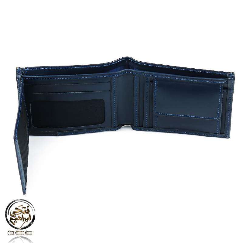 Seven K Men's Genuine Leather Coin Pocket Wallet, Blue