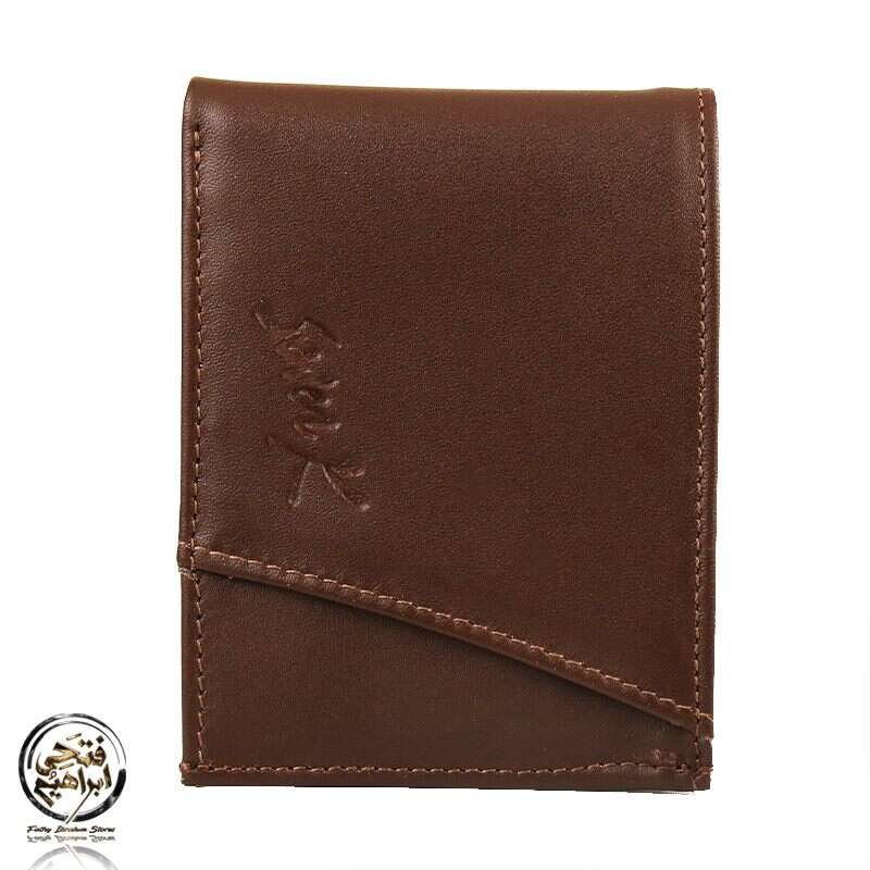 C2201N- محفظة جلد طبيعي بجيب للعملات المعدنية للرجال من سيفن كيه, بني