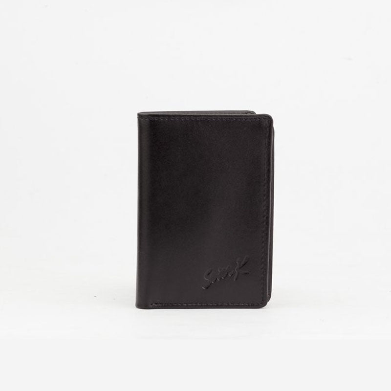 C2256B - Natural Leather Wallet for Men from Seven K, Black