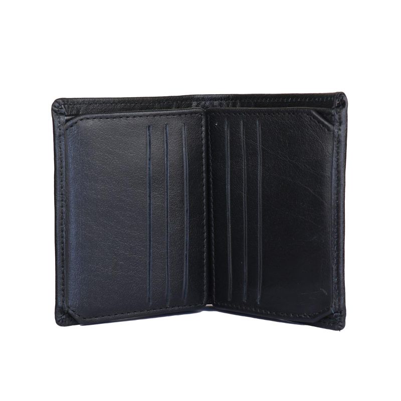 C2270B - محفظة جلد طبيعي للرجال من سيفن كيه, أسود