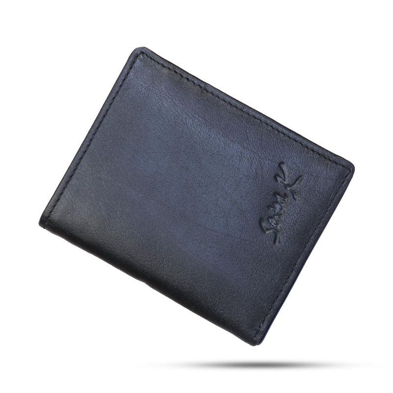 C2270B - محفظة جلد طبيعي للرجال من سيفن كيه, أسود