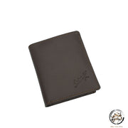 محفظة جلد طبيعي للرجال من سيفن كيه, بني