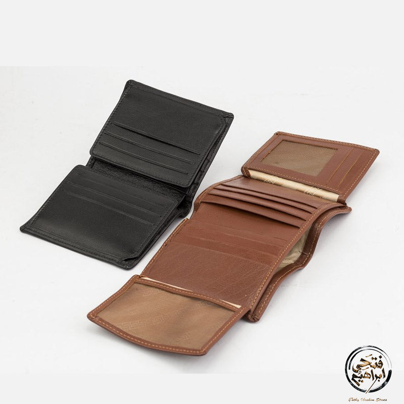 C2270B - محفظة جلد طبيعي للرجال من سيفن كيه, أسود