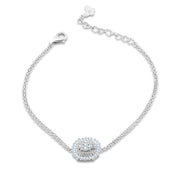 Elegant 925 silver bracelet adorned with sparkling stones