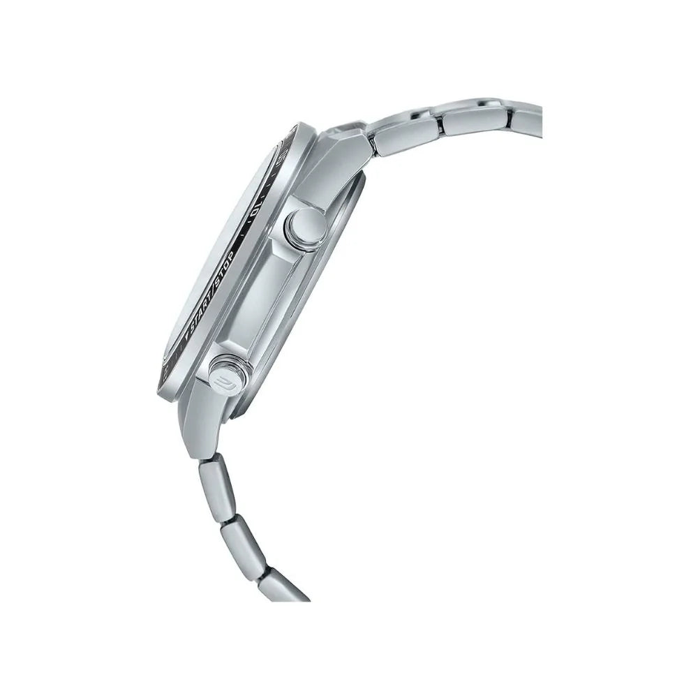 ساعة كاسيو إيديفيس للرجال تناظرية رقمية بمينا أسود وسوار ستانلس ستيل – EFV-C110D-1A4VDF