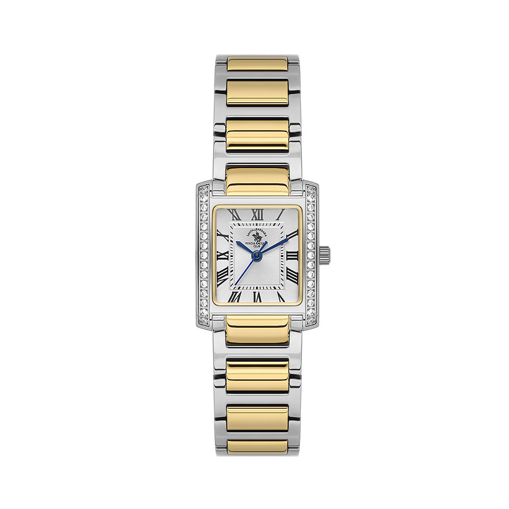 ساعة سانتا باربرا بولو آند راكيت النسائية بمينا بيضاء SB.1.10611-6