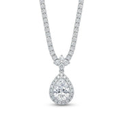 925 Silver Zircon Teardrop Necklace