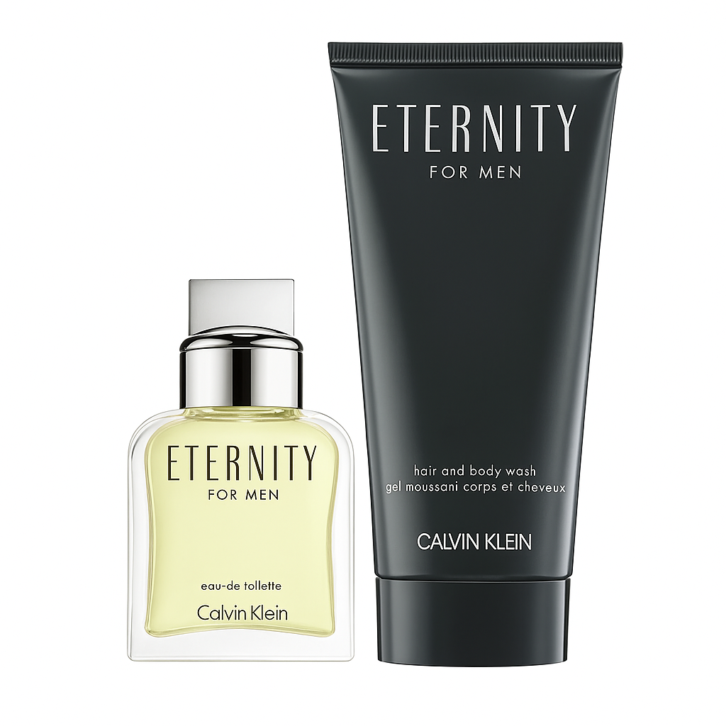 عطر إتيرنيتي للرجال من كالفن كلاين – أو دو تواليت 30 مل مع غسول للجسم والشعر 100 مل