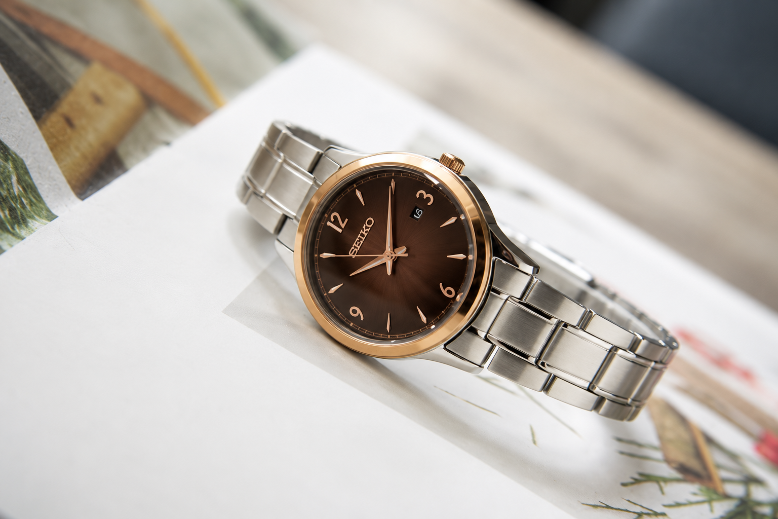 Seiko Dark Brown Dial Women's Watch