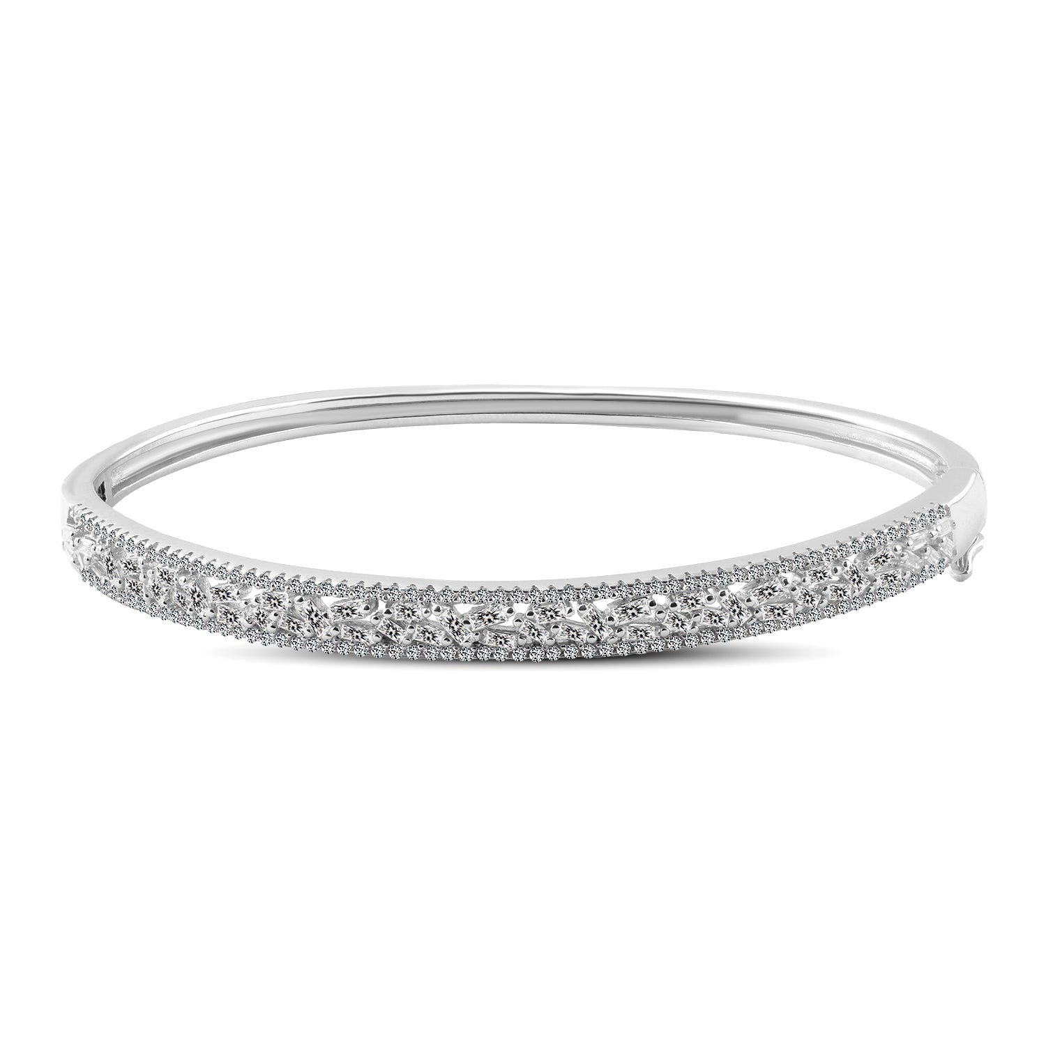 Classic Zircon 925 Silver Bangle