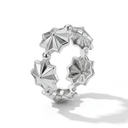 925 Silver Geometric Star Ring – Modern Design