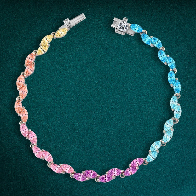 انسيال "ألوان الزركون المشرقة" فضة عيار 925