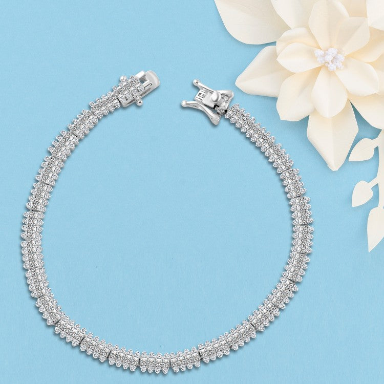 Tennis Zircon 925 Silver Bracelet