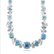 Sea Breeze Necklace – 925 Silver with Blue Ice Crushed Stones