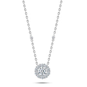 Moonlight Necklace in 925 Silver Adorned with Sparkling Zircon Stones
