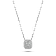 Silver Glow Necklace 925 Sterling Silver Adorned with Sparkling Zircon Stones