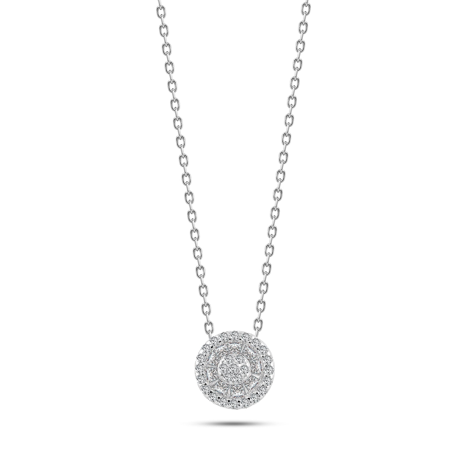 Shine Silver Necklace 925 Adorned with Sparkling Zircon Stones