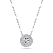 Elegant Glow Necklace 925 Sterling Silver with Zircon Stones