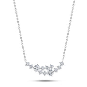 925 Sterling Silver Necklace with Sparkling Zircon Stones