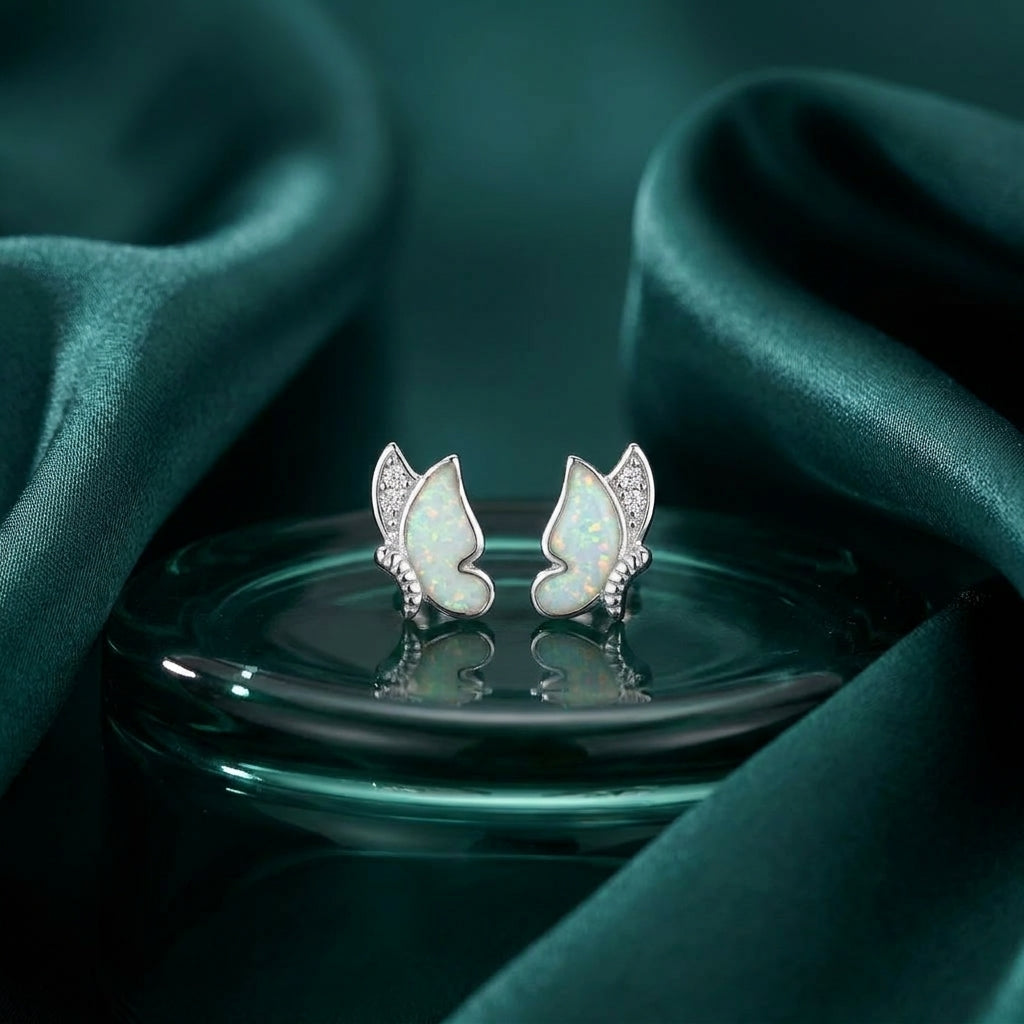925 Silver Earrings with a Delicate Butterfly Design