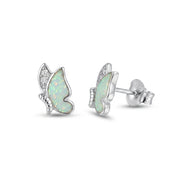 925 Silver Earrings with a Delicate Butterfly Design